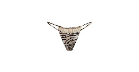 Track Skims Signature Swim String Bikini Bottom Champagne Tiger