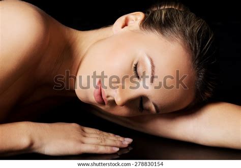 Sensual Portrait Nude Woman Lying Closed Stock Photo 278830154 Shutterstock
