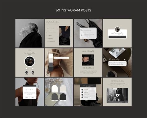 Dark Aesthetic Instagram Templates Atriel