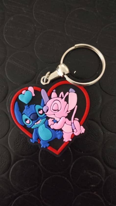 Chaveiro De Borracha Stitch E Angel Lilo E Stich Disney Toyshow