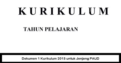 Detail Contoh Kurikulum Paud Koleksi Nomer 34