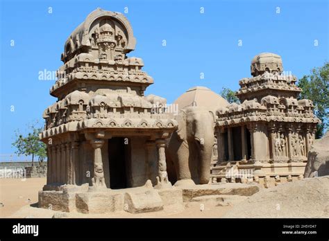 outer view  pancha rathas     rathas  pandava