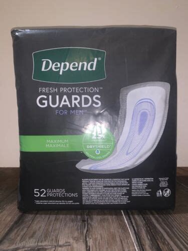 Depend Incontinence Guards For Men Maximum 52ct Ebay