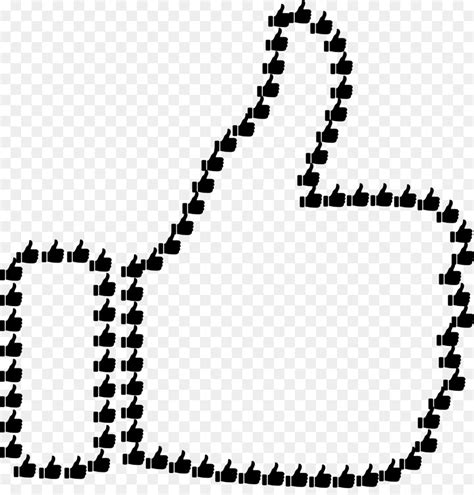 Thumbs Up Facebook Black And White