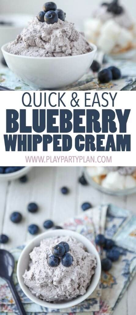 Blueberry Whipped Cream Recipe - Play.Party.Plan