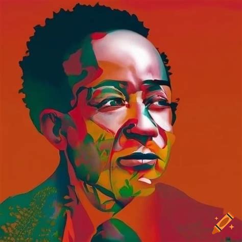 Abstract Tribute To Poet Langston Hughes With Vibrant Colors And Dream