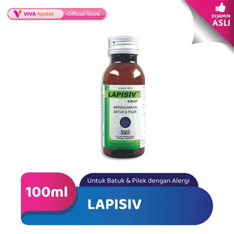 Lapisiv Sirup Untuk Meringankan Batuk Dan Pilek Ml