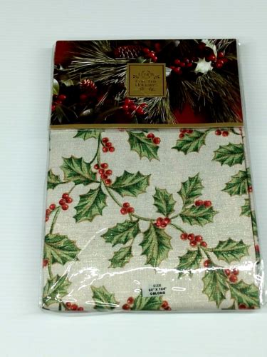 New Lenox For The Holidays Golden Holiday Tablecloth 60 X 104 Oblong