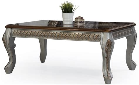 Casa Padrino Luxus Barock Couchtisch Braun Silber Bronze X X