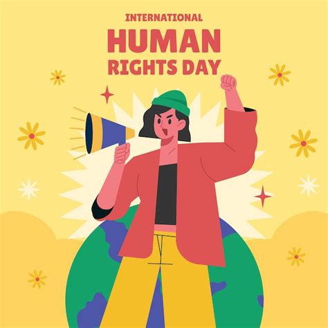 Free Vector Flat Illustration For Human Rights Day Celebration