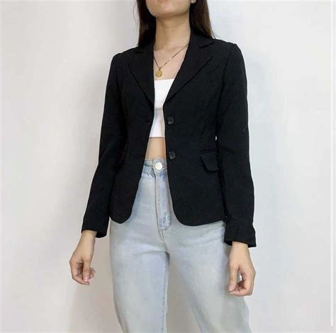 Womens Black Blazer Womens Fashion Coats Jackets And Outerwear On Carousell