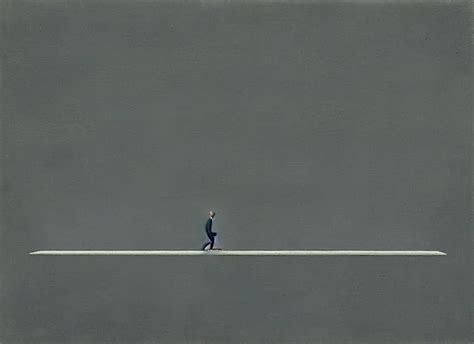 Walking On A Very Thin Ledge Painting By Quint Stable Diffusion