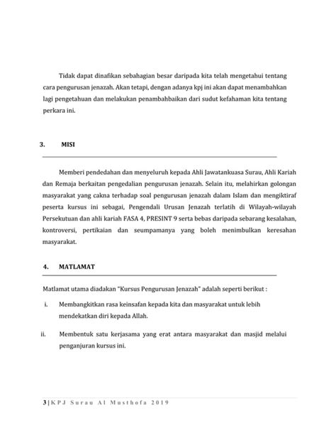 Kertas Kerja Pengurusan Jenazah Al Musthofa Pdf