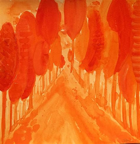 Orange Monochromatic Paintings