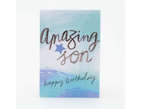 Hallmark Birthday Card For Son Paint Strokes Multi Au