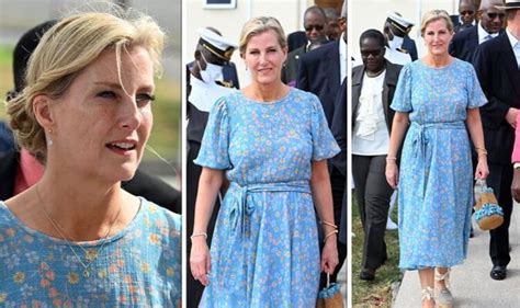 Sophie Wessex Countess Dazzles In Blue Dress And Espadrilles For