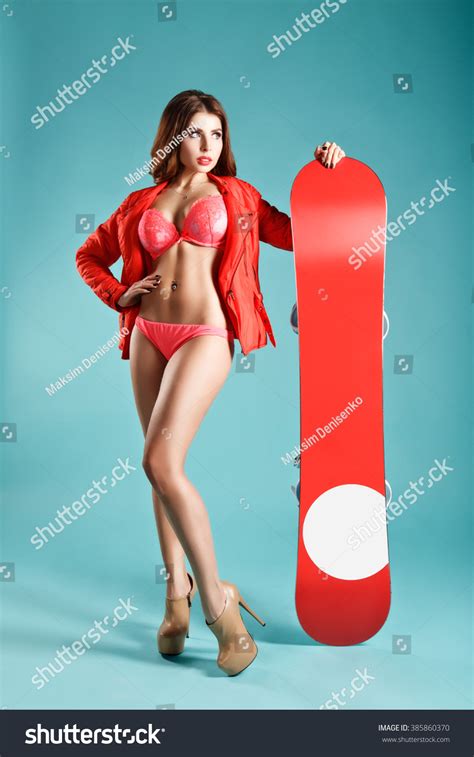 Стоковая фотография Attractive Young Sexy Girl Bikini Holding Shutterstock