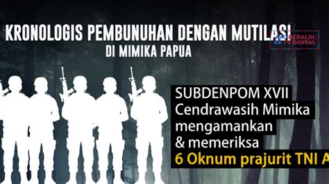 Kronologi Pembunuhan Dan Mutilasi 4 Warga Di Mimika Papua