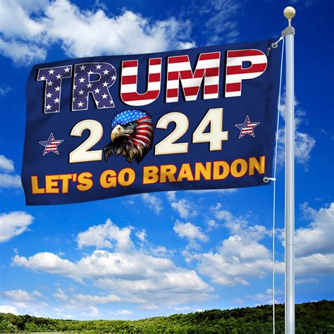 Trump 2024 Let S Go Brandon Grommet Flag MLN2702GF Flagwix