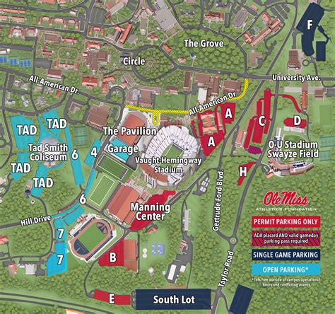 Ole Miss Campus Map