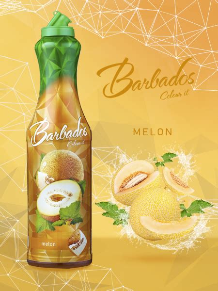 BARBADOS Сироп Дыня, низкокалорийный, натуральный, для коктейлей и ...