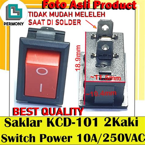 Jual Saklar Ac On Off Kcd Kaki Switch Pin Hitam Jakarta