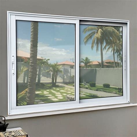 Janela De Aluminio 150 X 100 - Janela Elite 2 Folhas Moveis 100 X 150 Vidro Liso Branco | Leroy Merlin