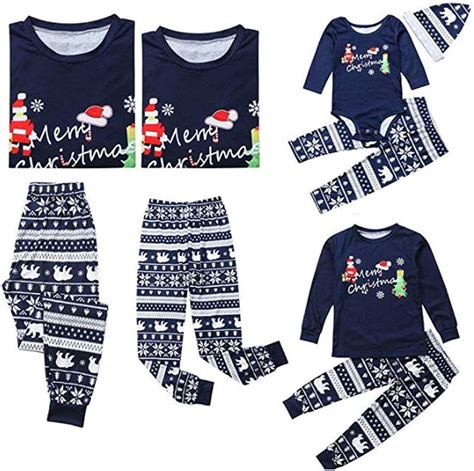 Weihnachten Schlafanzug Familie Pyjamas Outfit Set PJs Set Papa Mama