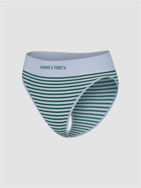 Seamless High Waist Bikini Knickers In Blue Multi SAVAGE X FENTY UK United Kingdom