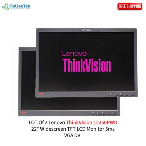 Lot Of Lenovo Thinkvision L Pwd Widescreen Tft Lcd Monitor Ms