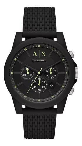 Reloj Hombre Armani Exchange Outerbanks De Silicon Correa Negro