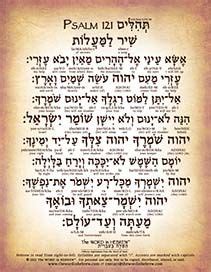 Psalm 121 in Hebrew - A Song of Ascents - DOWNLOAD (8.5"x11" PDF, NO ...