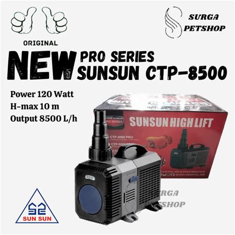 Jual NEW SUNSUN CTP 8500 PRO Series Pompa Air Celup Akuarium Kolam Ikan