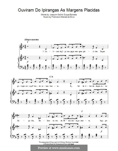 Brazilian National Anthem By Fmd Silva Sheet Music On Musicaneo