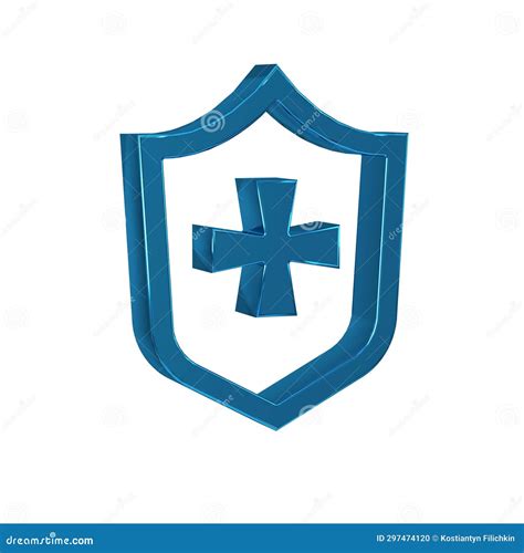 Blue Shield Icon Isolated On Transparent Background Guard Sign