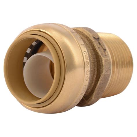 1 In Brass Push To Connect X Male Pipe Thread Adapter U140lfa The Home Depot