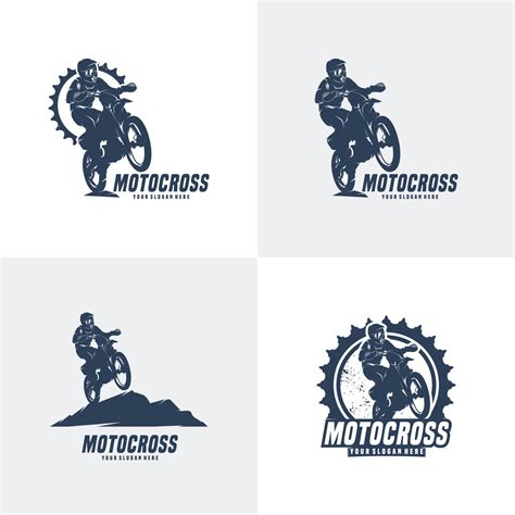 set of motocross logo design 11161799 Vector Art at Vecteezy