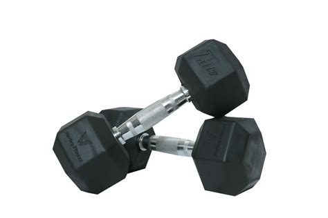 Harley Fitness Premium Rubber Coated Bouncing Hex Dumbbells 7 5 Kg Pair Jomla Ae