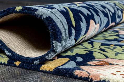 Купить индийский ковер из шерсти MORRIS & CO Strawberry Thief Indigo ...
