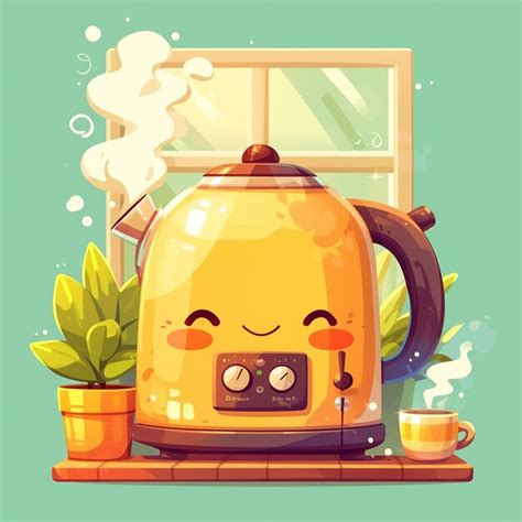 Premium Vector Electric Hot Water Dispenser With Temperature Presets