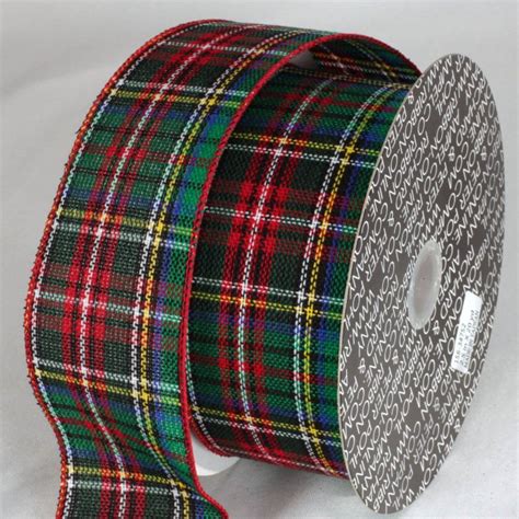 Tartan Plaid Ribbon Wire Edge Karaboo Ribbons