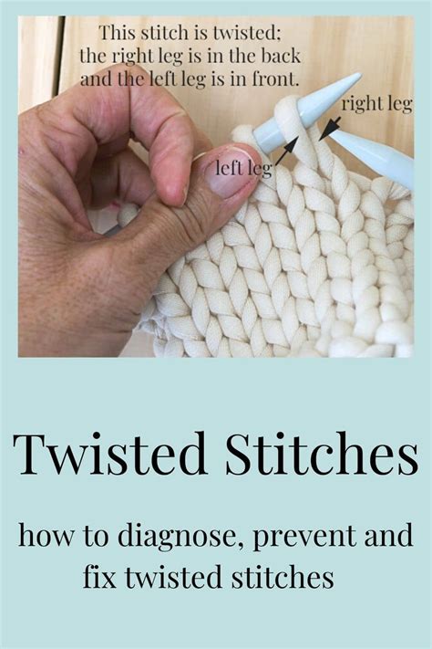 Twisted Knit Stitches Diagnose Prevent And Fix · Nourish And Nestle