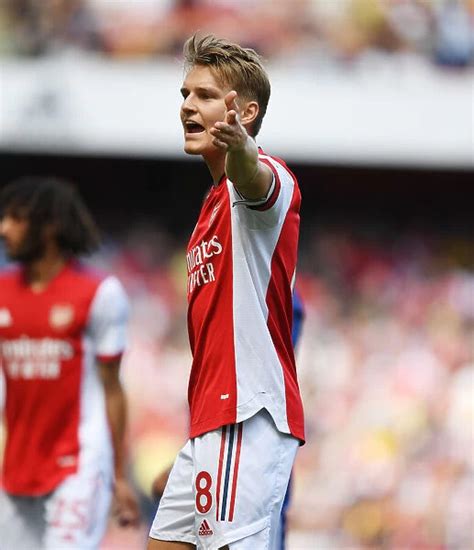 Martin Odegaard In Action Arsenal Vs Leeds United