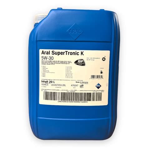 20 Liter Aral SuperTronic K Longlife 5W-30 Motoröl 5W30 – Levoil
