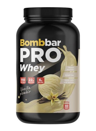 Bombbar Premium Whey Protein Powder, Vanilla & Creamy Ice Cream 900 g ...