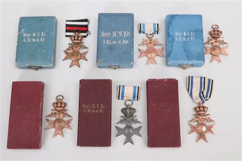 Ratisbon S Bavaria 6 Cased Bavarian Military Merit Cross 3rd Class