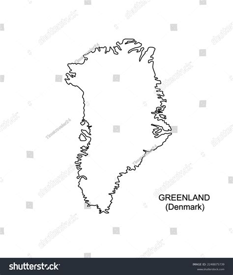 Greenland_ High Resolution Blank Map Stock Vector (Royalty Free ...