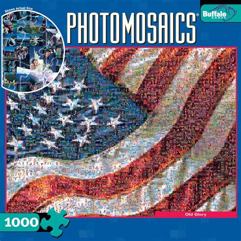 Amazon Photomosaic Old Glory Pieces Jigsaw Puzzle Toys Games