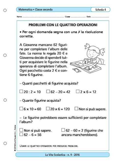 Problemi Con Le Quattro Operazioni Giunti Scuola