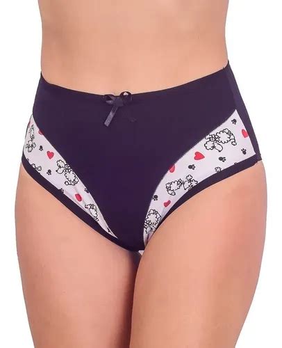 Kit Lingerie Atacado C 10 Calçola Algodão Cotton Cintura Alta Lingerie Plus Size Kit De